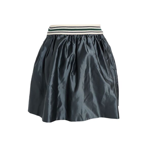 Miu Miu Full Mini Skirt in Green Polyamide